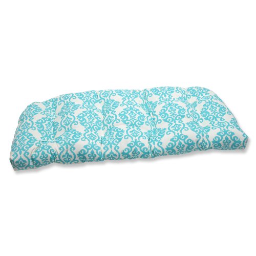 

Pillow Perfect Outdoor Luminary Wicker Loveseat Cushion, Turquoise