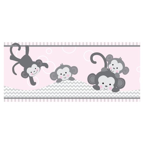Girls Monkey Crib Bedding