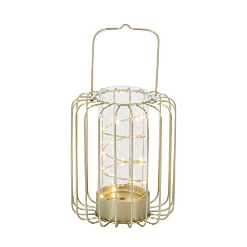 Algopix Similar Product 15 - Benzara Gianna Metal Glass LED Lantern