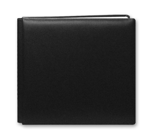 

Pioneer 12 Inch by 12 Inch Postbound Leather Family Treasures Memory Book, Black