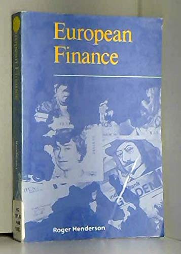 European Finance by Roger Henderson