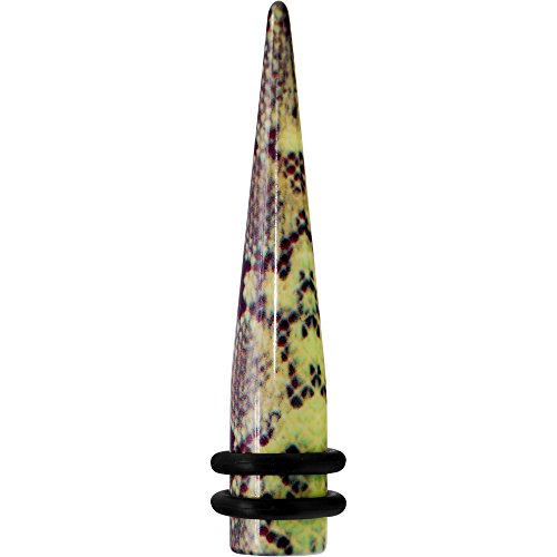 Algopix Similar Product 2 - Body Candy 00 Gauge Green Snake Skin