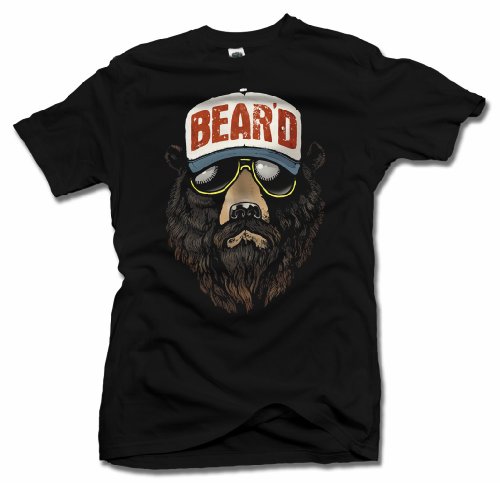 Bear'd Colorized Cool Beard T-SHIRT Men's Tee (6.1oz)