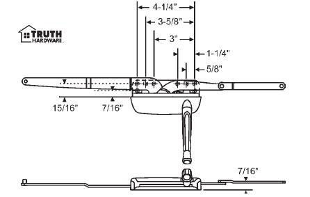 

Maxim Casement Window Operator, Left Hand, Dual Arm, White