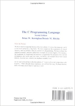 Amazon.com: C Programming Language, 2nd Ed (9780131103702): Brian W ...