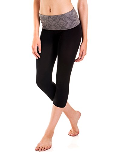 CC Junior's Foldover Nylon Spandex Capri Tribal Leggings