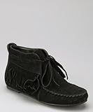 jump 1K Little Girls Ankle Fringe Boots Black