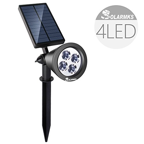Solarmks SY-1104 Solar Power Spotlight 3.7 V Cordless 4 Led Landscape Lighting