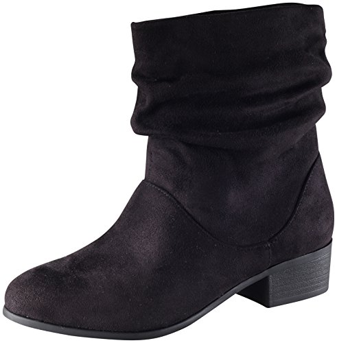 Soda Women's Energy Slouchy Round Toe Sueded Boot