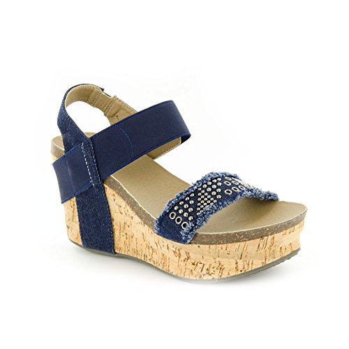 Corkys Women's Frayed Sandals Denim