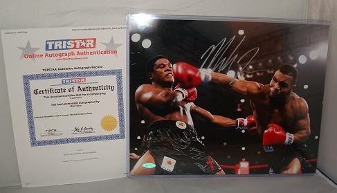 

Mike Tyson Signed 11x14 In the Ring Boxing Photograph, Tristar Authenticated