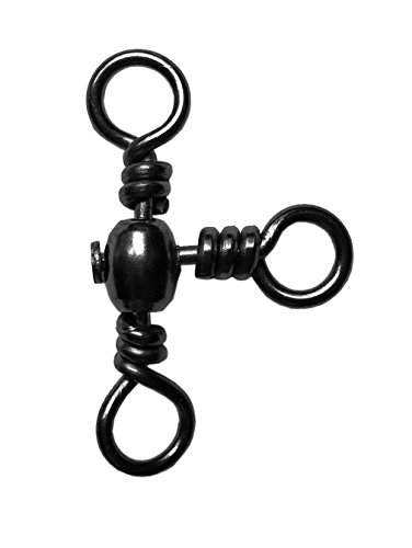 Three Way Cross-Line Barrel Fishing Swivels (Size #5 (65lb) 25 Pack)