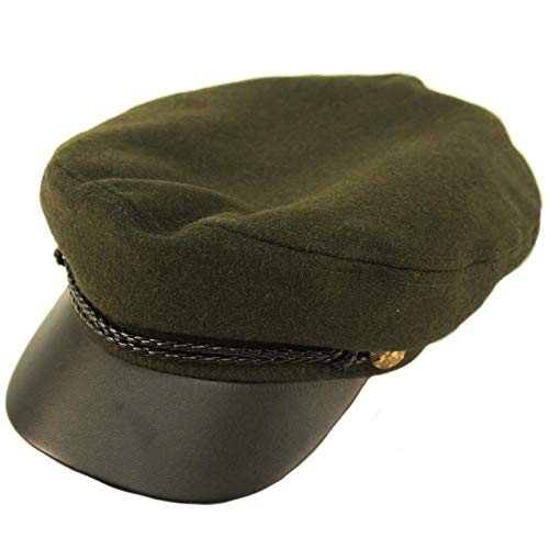 Algopix Similar Product 20 - Mens Wool Faux Leather Greek Fisherman