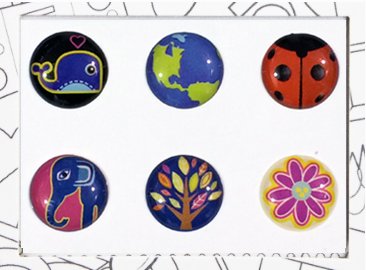 Bubble Buttons The ORIGINAL Home Button Sticker Ecology Pack of 6 / iPad/iPhone/iPod