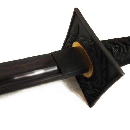 DerShogun Ninja-To, Ninjaschwert, schwarzer Damaszener Stahl