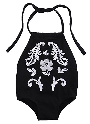 Baby Girl Cotton Embroidered Bodysuit Romper Outfits Summer Sunsuit Clothes