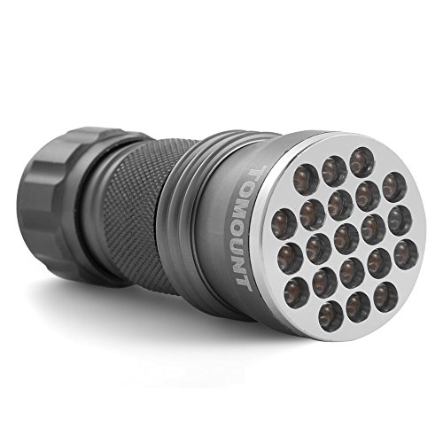 TOMOUNT UV Ultra Violet Blacklight 21 LED Flash Light Torch AAA