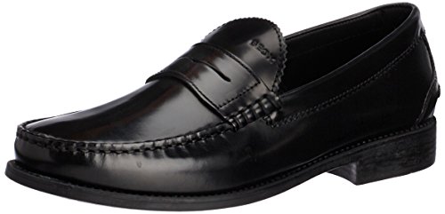 Geox U DAMON B Mdamon2 - Zapatos de cuero para hombre, color negro, talla 41.5