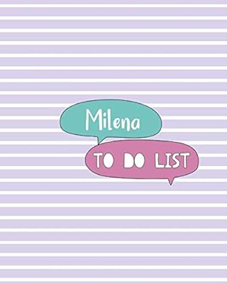 Milena To Do List: 100 Sheet 8x10 inches for Checklist, Planners, To-Do, Memo, Notes, Checkboxes and Initial name on Matte Pastel Seamless Cover , Milena To Do List