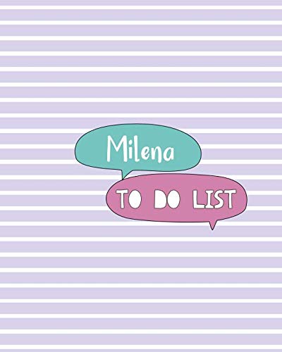 Milena To Do List: 100 Sheet 8x10 inches for Checklist, Planners, To-Do, Memo, Notes, Checkboxes and Initial name on Matte Pastel Seamless Cover , Milena To Do List by J B SBoon