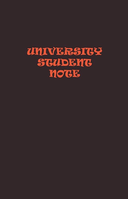 University student note: 5.5 x 8.5 inch 13.97 x 21.59 cm 120 pages by University student note fares