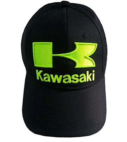 Adjustable Black Hat Motorcycle Sport Green Kawasaki Cap for Kawasaki