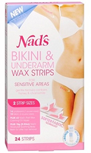 Nad's Bikini & Underarm Strips with Moisture+ Body Balm 24 ea