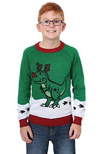 Algopix Similar Product 1 - Boys Reindeer Dinosaur Ugly Christmas