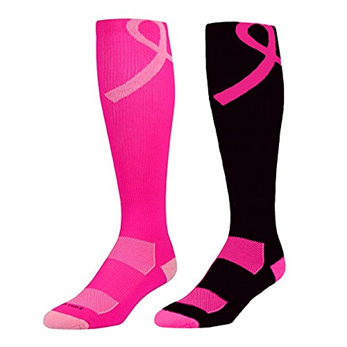TCK Pink Ribbon Awareness Over the Calf Socks