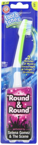 Selena Gomez Arm & Hammer Spinbrush, Tooth Tunes, Round & Round, Soft 1 toothbrush
