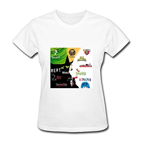 

SANYI Women's Broadway Musical Collage T-shirt White