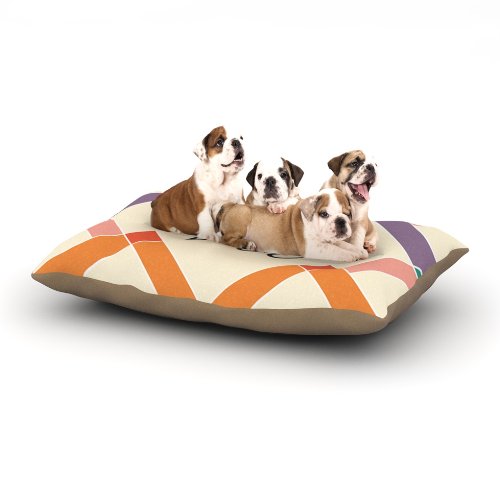 

Kess InHouse "Zoe" Colorful Geometry Name Fleece Dog Bed