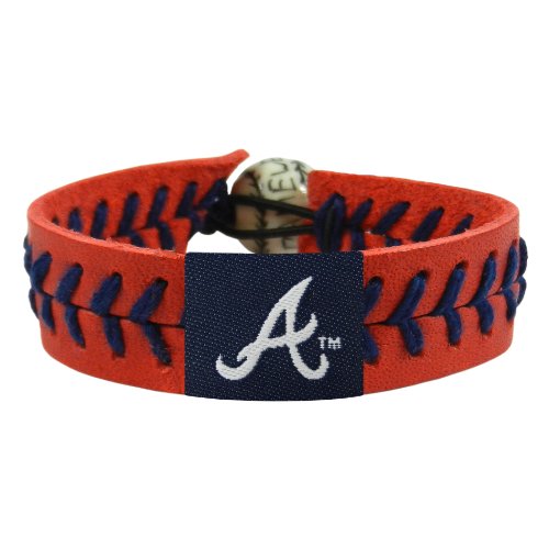 GameWear MLB Atlanta Braves Team Color Baseball Bracelet