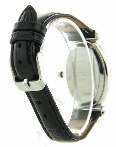 

Lucien Piccard 28178BK Womens Diamond Collection Black Leather Watch