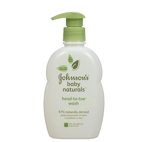 Johnson's Natural Head-to-Toe Foaming Baby Wash, 9 Ounce (Pack of 3)