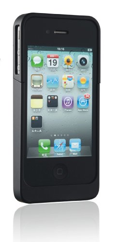 iPhone4用バッテリー付きプロテクトケース1700mAh ブラック PC1700B