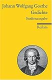 Gedichte: Studienausgabe - Johann Wolfgang von Goethe
