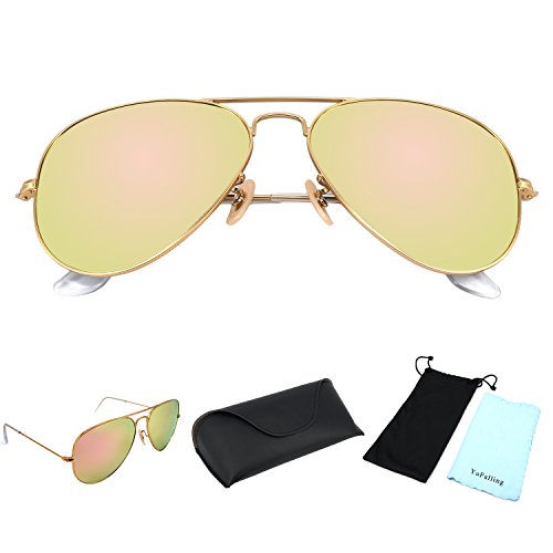 YuFalling Aviator Sunglasses for Men and Women