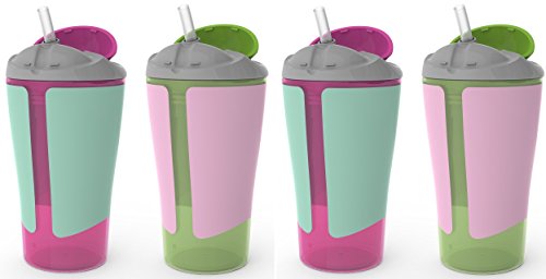 BPA-Free Grow with Me 10 Ounce Straw Cup, 4 Count, Girl