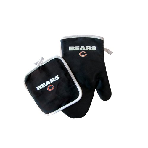

NFL Team Logo Kitchen Home Outdoor Chicago Bears Oven Mitt and Pot Holder