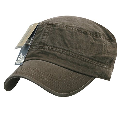 ililily Military Vintage Biker Cotton Cadet Cap Stretch Flex Back (cadet-420)