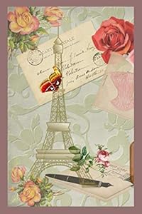 Happy Valentine's Day: The Perfect Gift for Your Wife, Girlfriend or Friend: Eiffel Tower Paris: Roses and a Butterfly: Purse Size with Lots of Pages: Better Than Just a Card! by Windsor Pages Press
