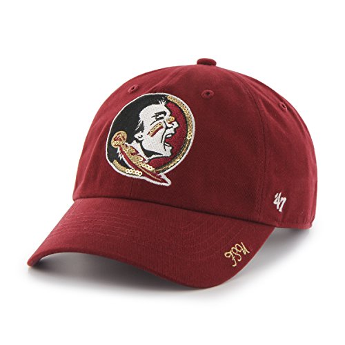 NCAA Florida State Seminoles Women's Sparkle Clean Up Adjustable Hat, Cardinal