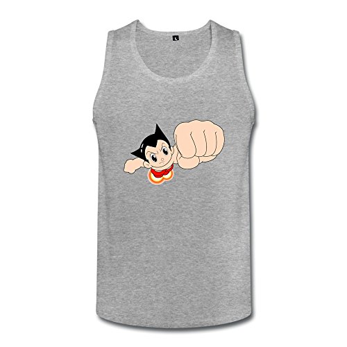 

SANYI Men's Astro Boy Tetsuwan Atom Tops Size HeatherGray