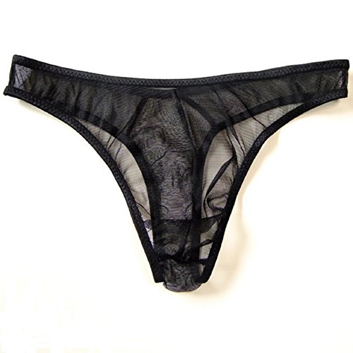 

WenMei Men's Sexy Transparent gauze Underwear Sheer Pouch Thong G-string Brief