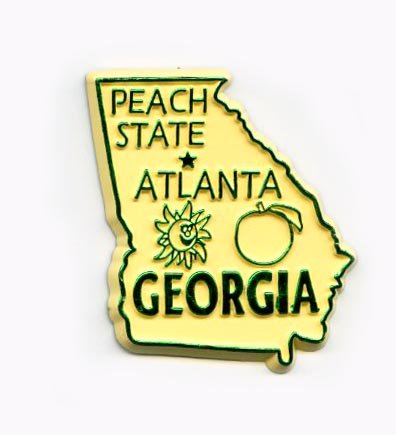 Georgia The Peach State United States Fridge Magnet