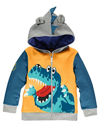 Tecrok Little Boys Super Cute Dinosaur Print Sport Long Sleeve Hoodie