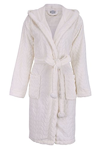 Algopix Similar Product 3 - Robes for Women Luxurious Hooded Solid