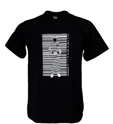 Tshirtmystyle Men's Prisoner Barcode Street Banksy Art Man T-Shirt