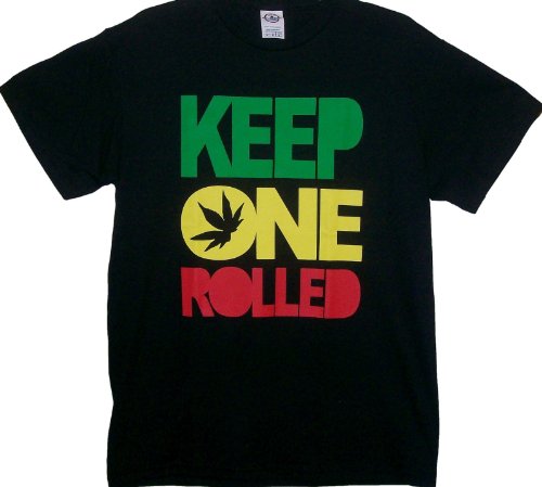 Keep One Rolled Weed Smokers T Shirt Black